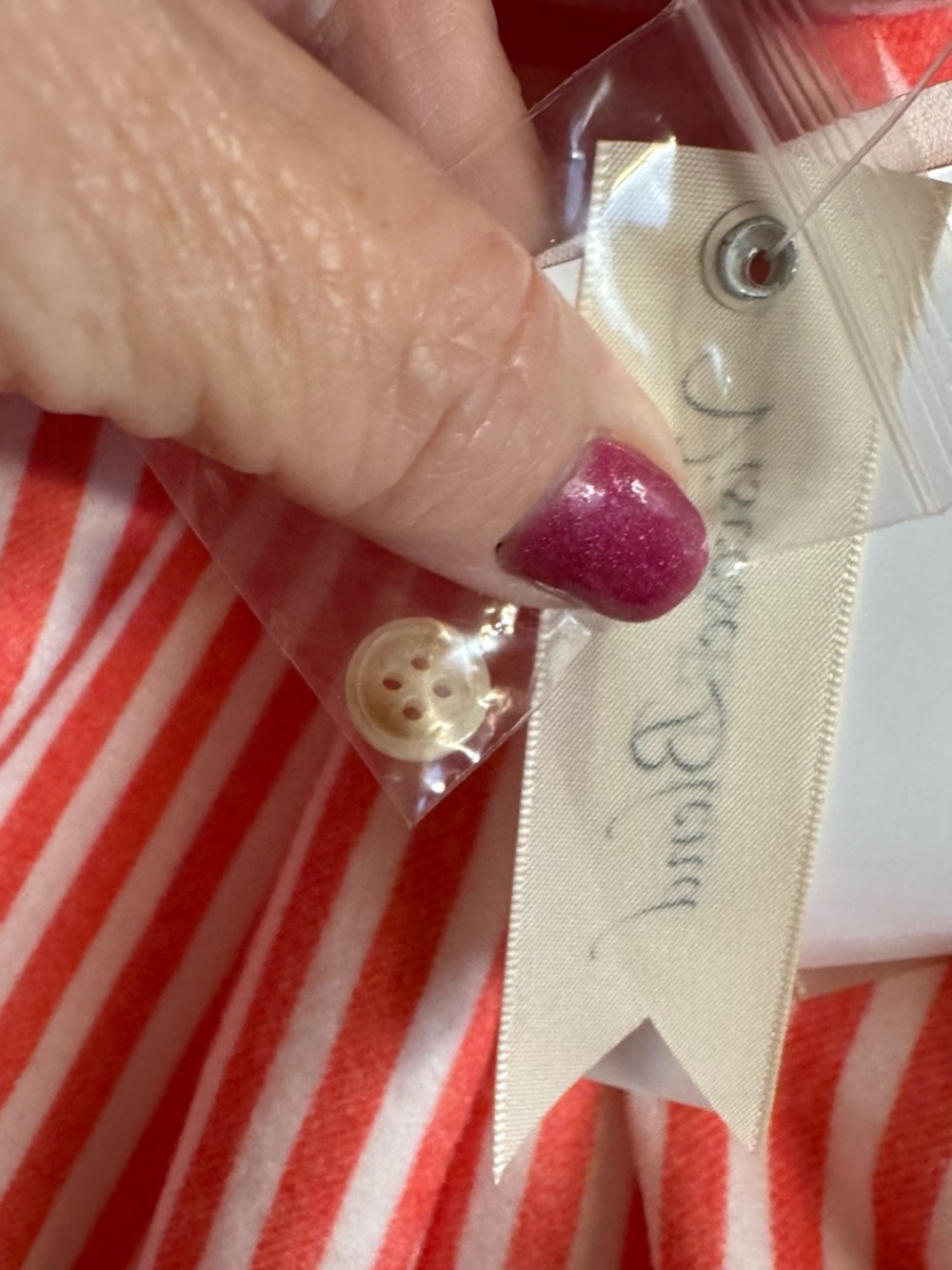 NWT RET: $78 Philosophy Poppy Red/Ivory Striped Button-Down Shirt XL/PET #CL - Picture 9 of 12